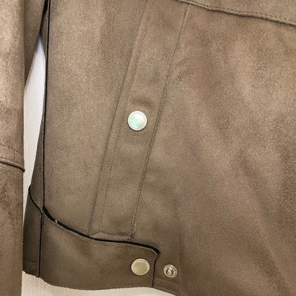 JouJou suede jacket, brown, size Large. Fully lined. - Picture 8 of 13